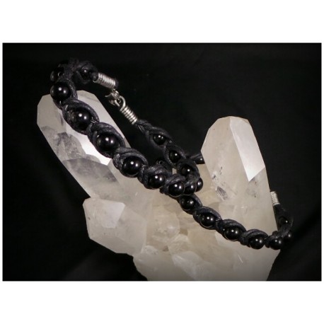 Bracelet tressé avec onyx