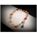 Bracelet en citrine et cornaline