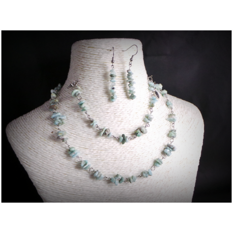 Parure en larimar