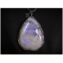 Pendentif en labradorite blanche